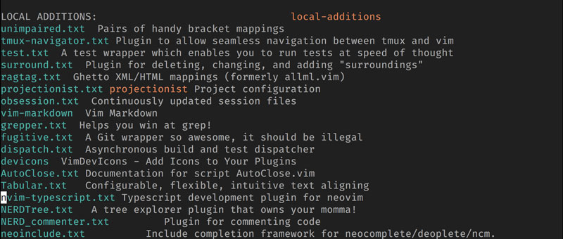 vim plugins